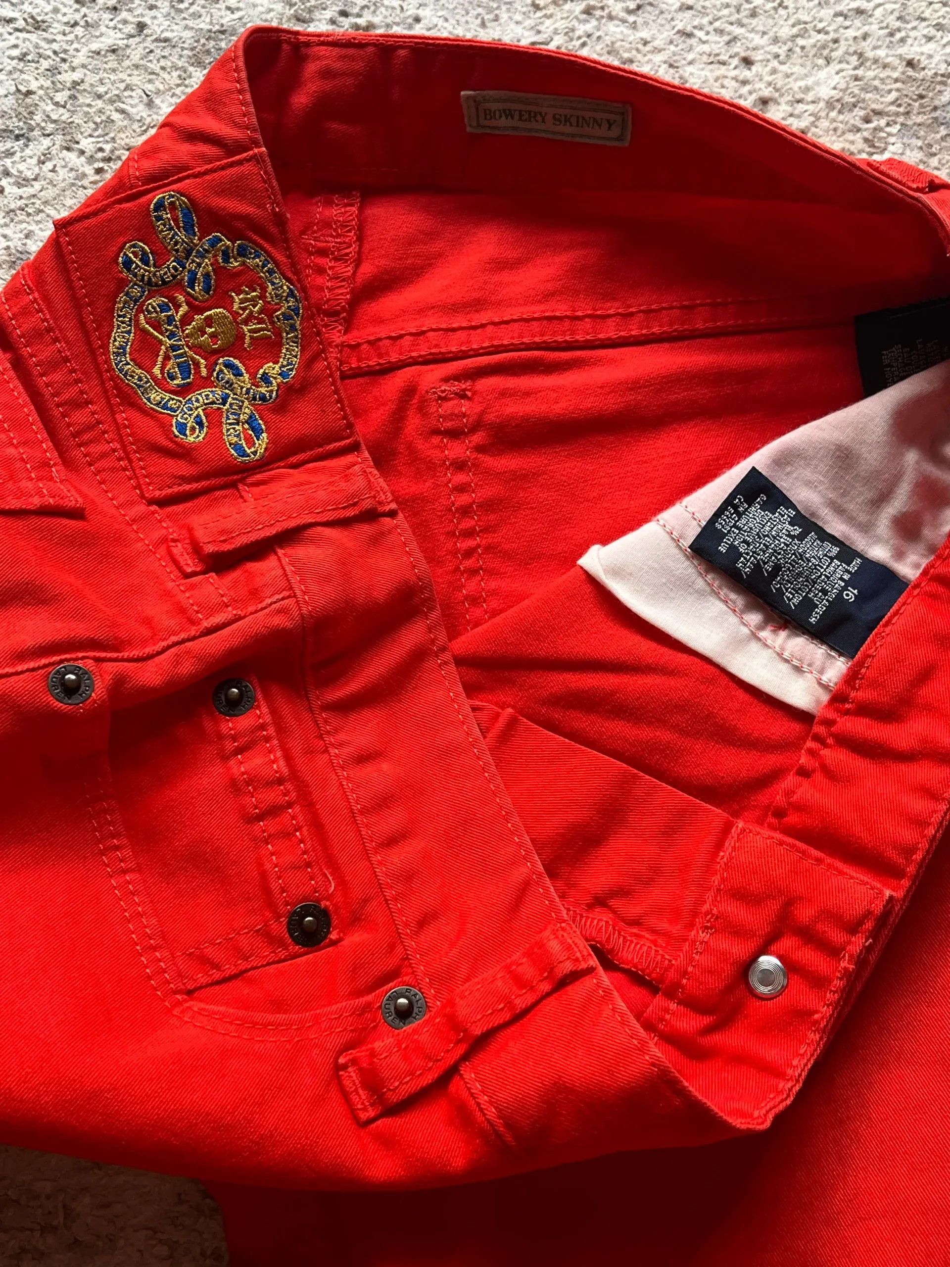 Polo Ralph Lauren Polo Ralph Lauren Bowery Skinny Sz 16 / XS Red Jeans Size 24" / US 00 / IT 34 - 6 Thumbnail