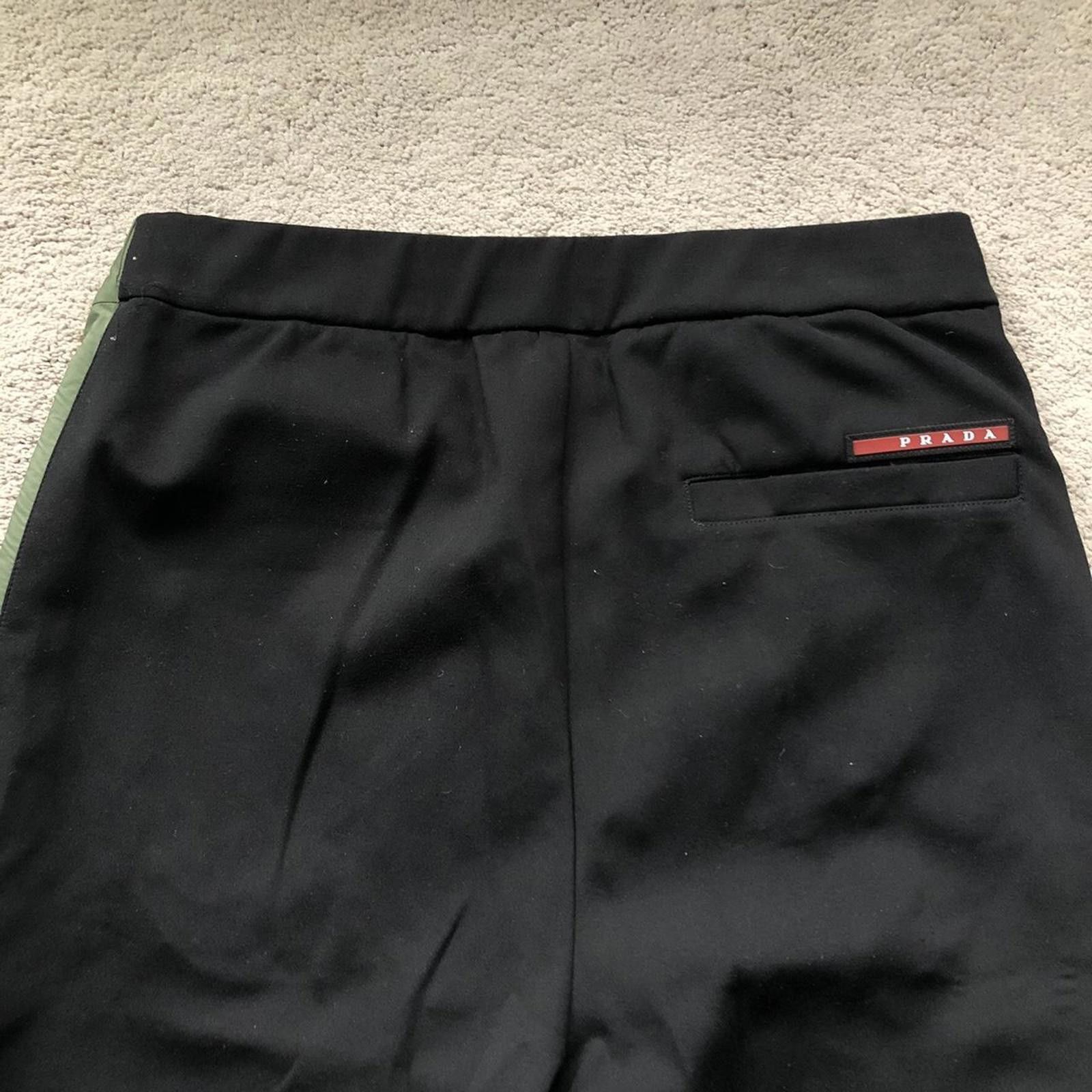 Prada Green Stripe Prada Red Tab Tracksuit Trousers Size US 32 / EU 48 - 3 Thumbnail