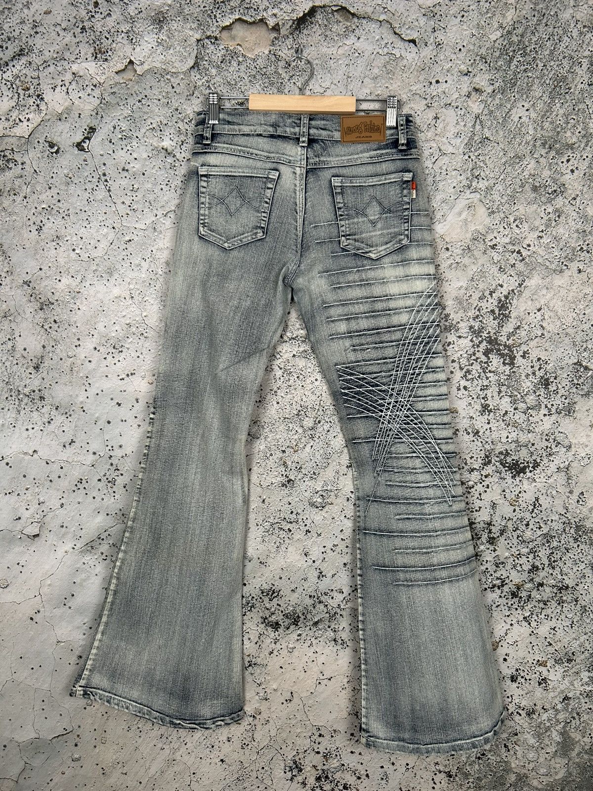 Affliction Vintage Flared Jeans Avant Garde Punk Y2K Grunge Affliction Size US 29 - 5 Thumbnail