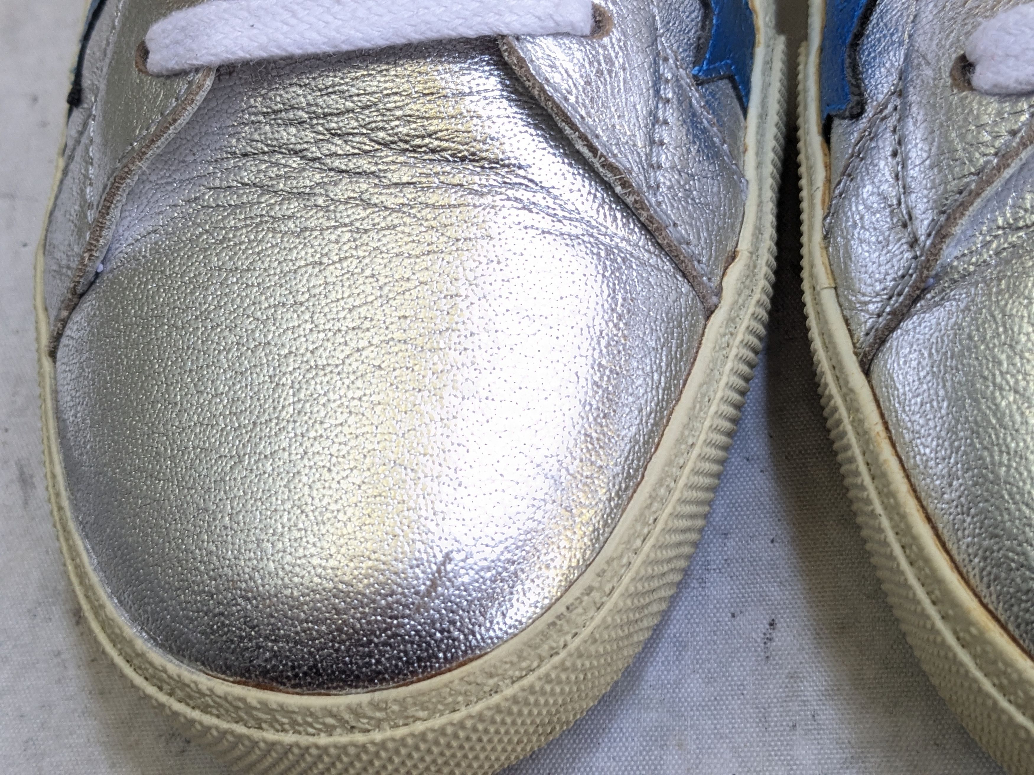 Saint Laurent Paris Saint Laurent High Top Sneakers 11 44 Stars Silver Blue Red Size US 11 / EU 44 - 2 Thumbnail