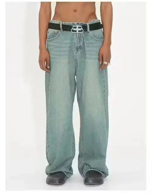 Japanese Brand × Jean Green Carpenter Baggy Denim Jeans Size US 30 / EU 46 - 4 Thumbnail