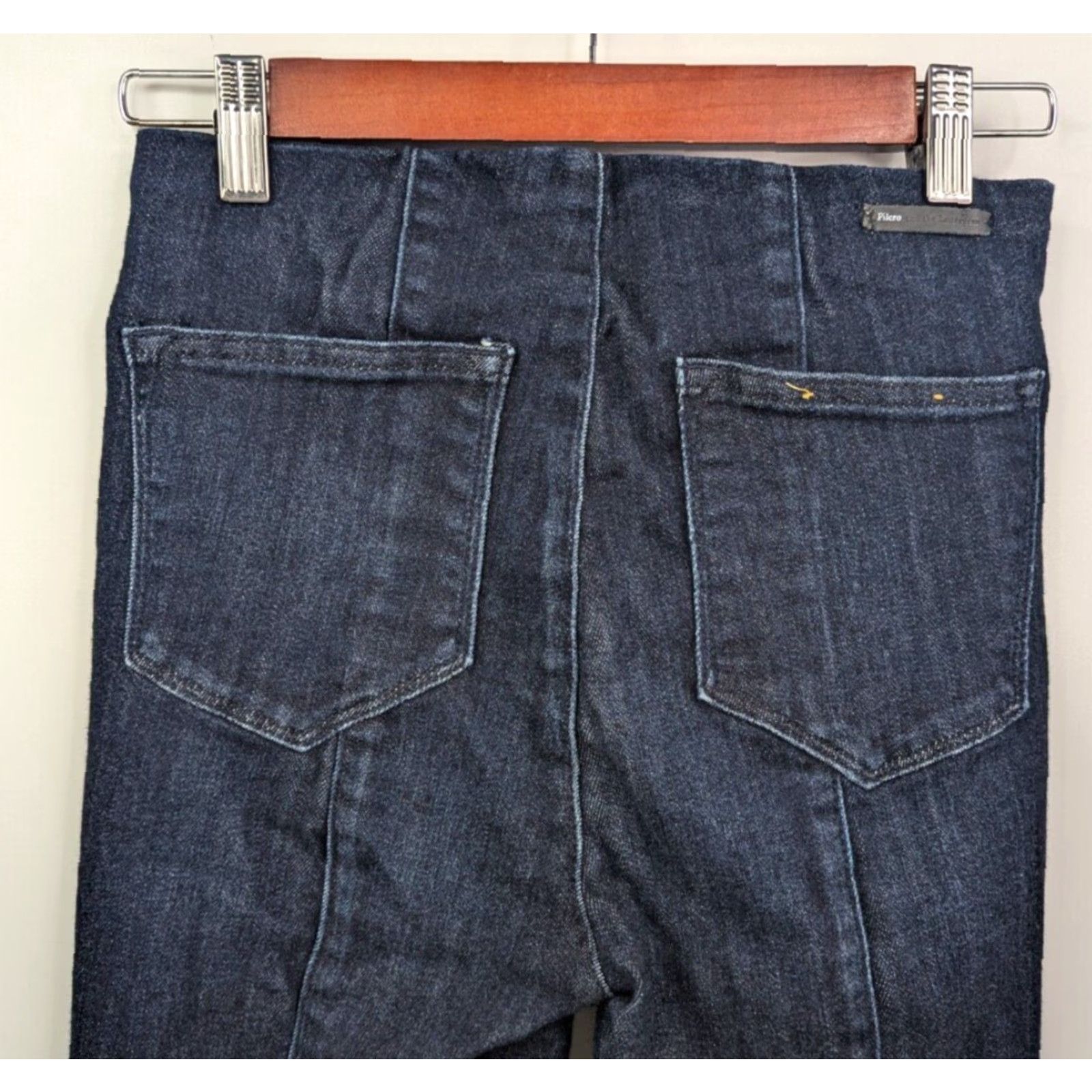 Vintage Pilcro Denim Legging Dark Wash Sz 27 High Rise Jeans Women Jegging Slim Cotton Blend Denim Blue 27 Size 27" / US 4 / IT 40 - 5 Thumbnail