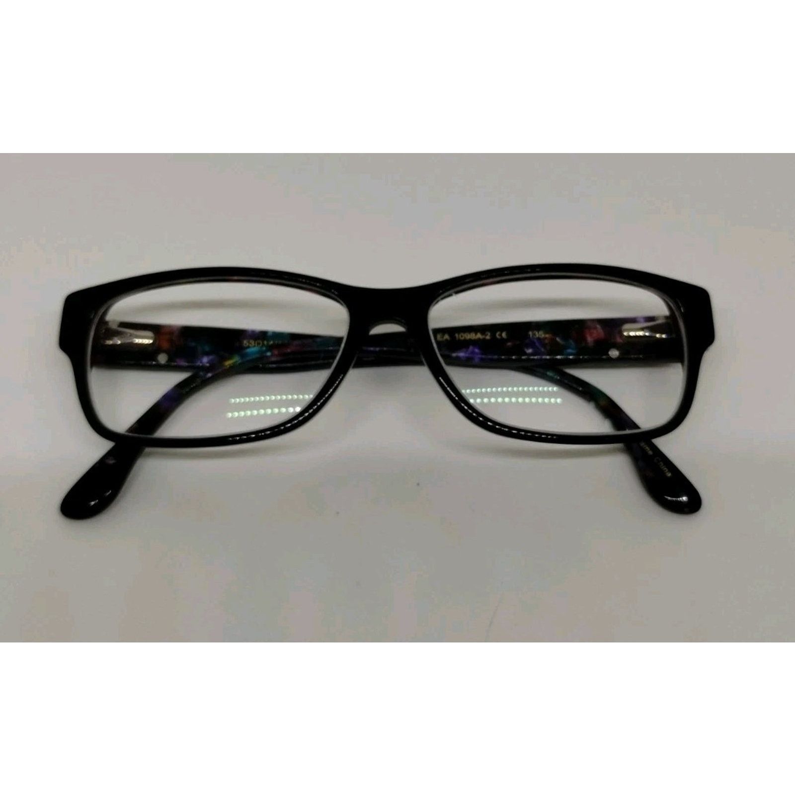 Vintage Elizabeth Arden EA 1098-2 Women Eyeglass Frames Black Multic Size ONE SIZE - 1 Thumbnail