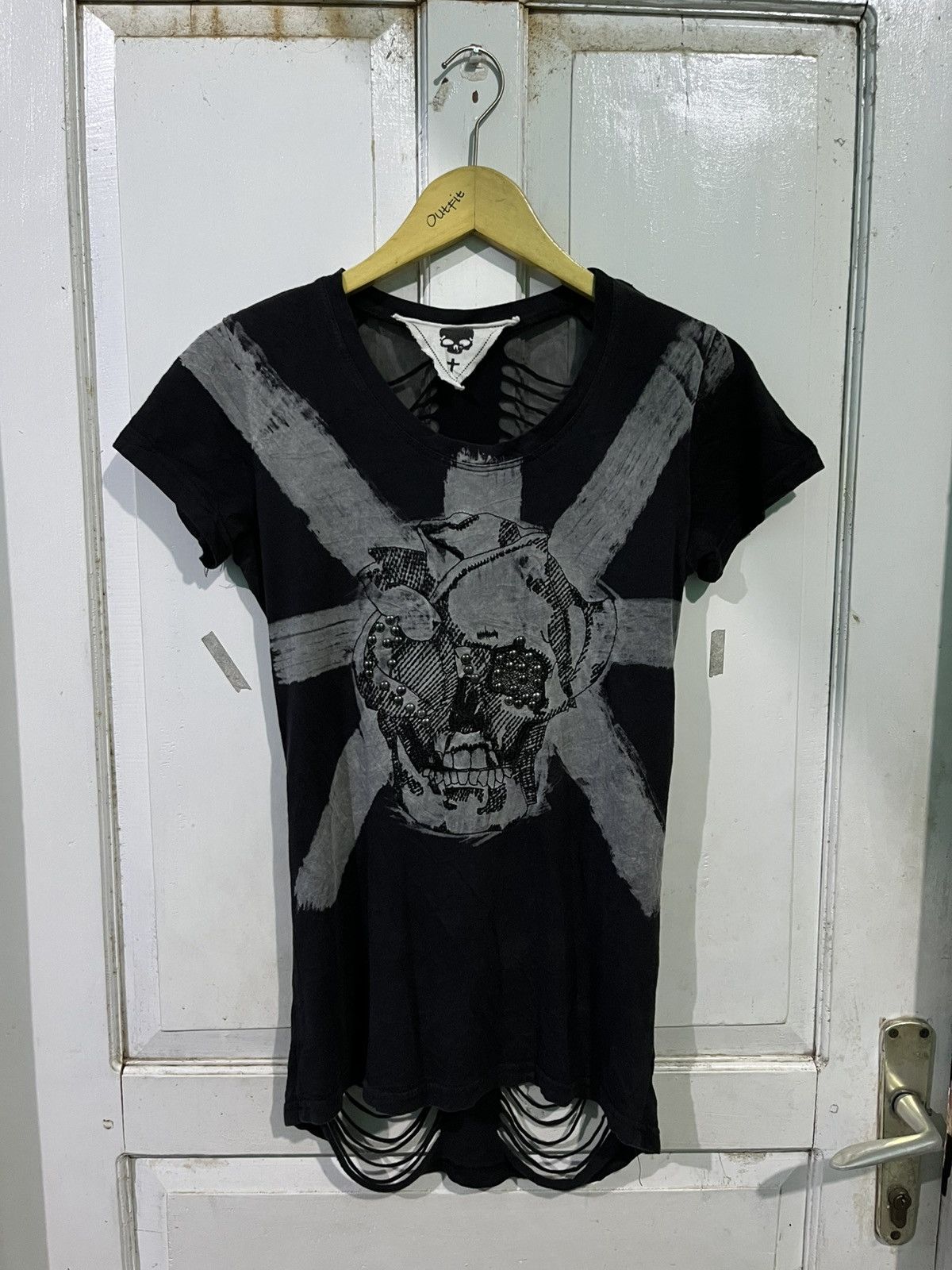Japanese Brand Grunge goth vkei style skull tshirt Size S / US 4 / IT 40 - 2 Thumbnail