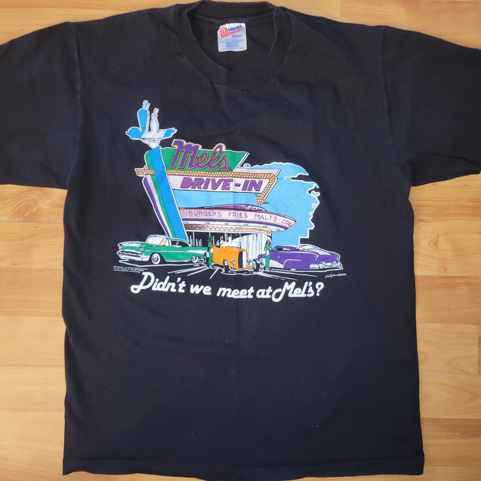 Hanes Vintage 90s Mel’s Drive In San Francisco Diner Hanes Med Size US M / EU 48-50 / 2 - 1 Thumbnail