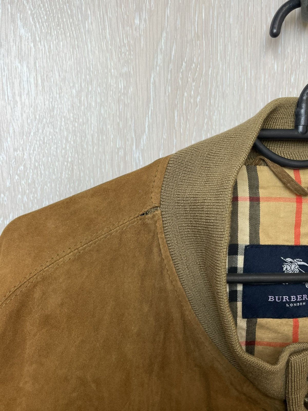 Burberry Vintage Burberry Leather Bomber Jacket Size US XL / EU 56 / 4 - 7 Thumbnail