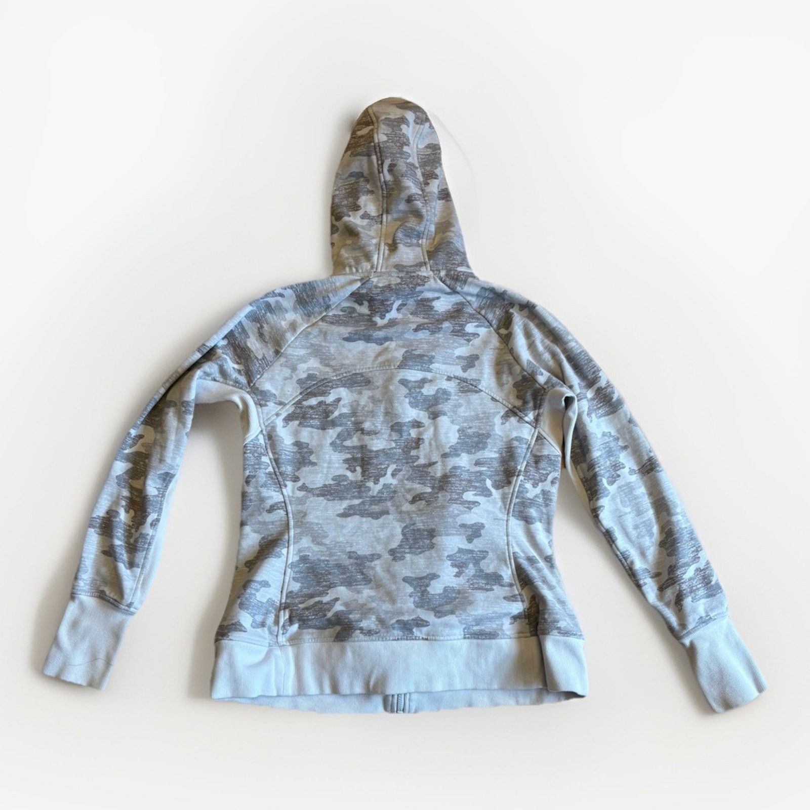 Athleta Athleta Womens Triumph Printed Hoodie Full Zip Jacket L Grey Size L / US 10 / IT 46 - 2 Thumbnail