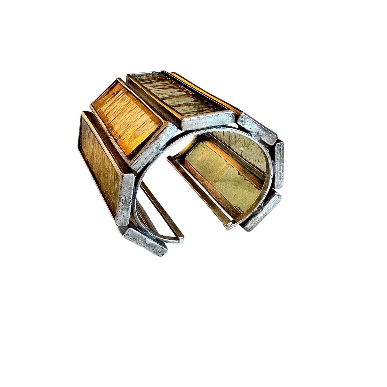 Other Roxanne Assoulin Wide Geometric Silver Cuff Bracelet Size ONE SIZE - 6 Thumbnail