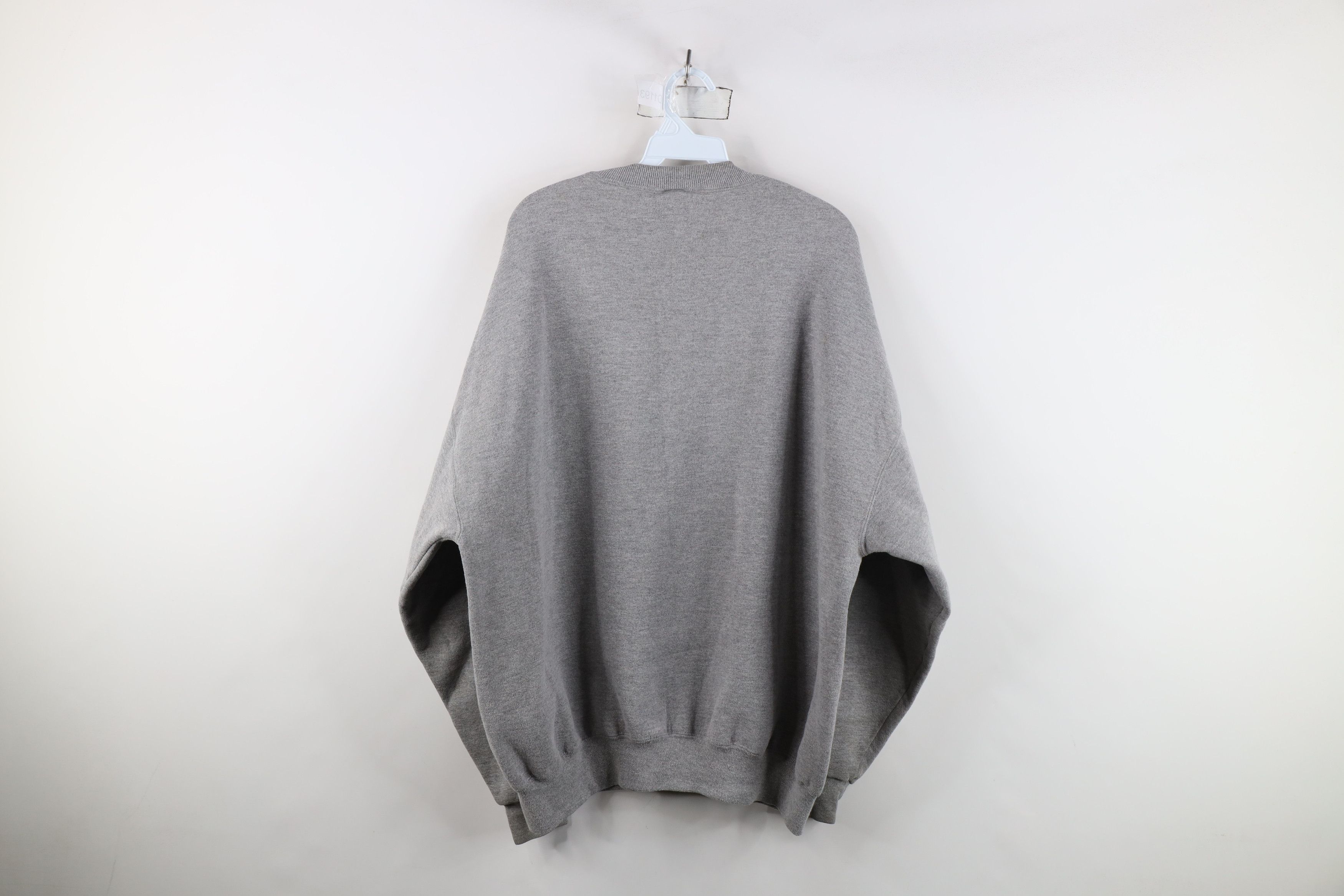 Vintage Vintage 90s Streetwear Blank Heavy Crewneck Sweatshirt Gray Size US XXL / EU 58 / 5 - 11 Thumbnail