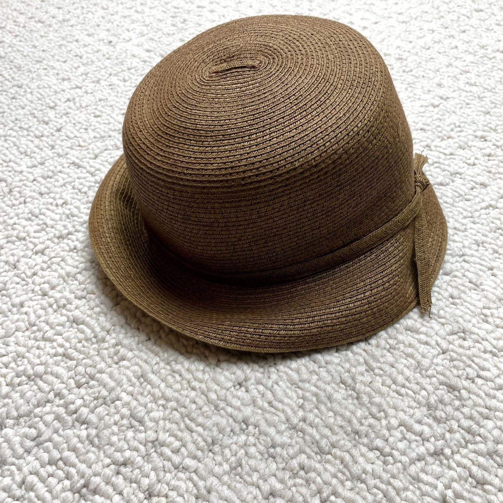 Vintage Unbranded Womens Cloche Hat Bow Brown Casual Straw Travel Sun Ladies Size ONE SIZE - 5 Thumbnail