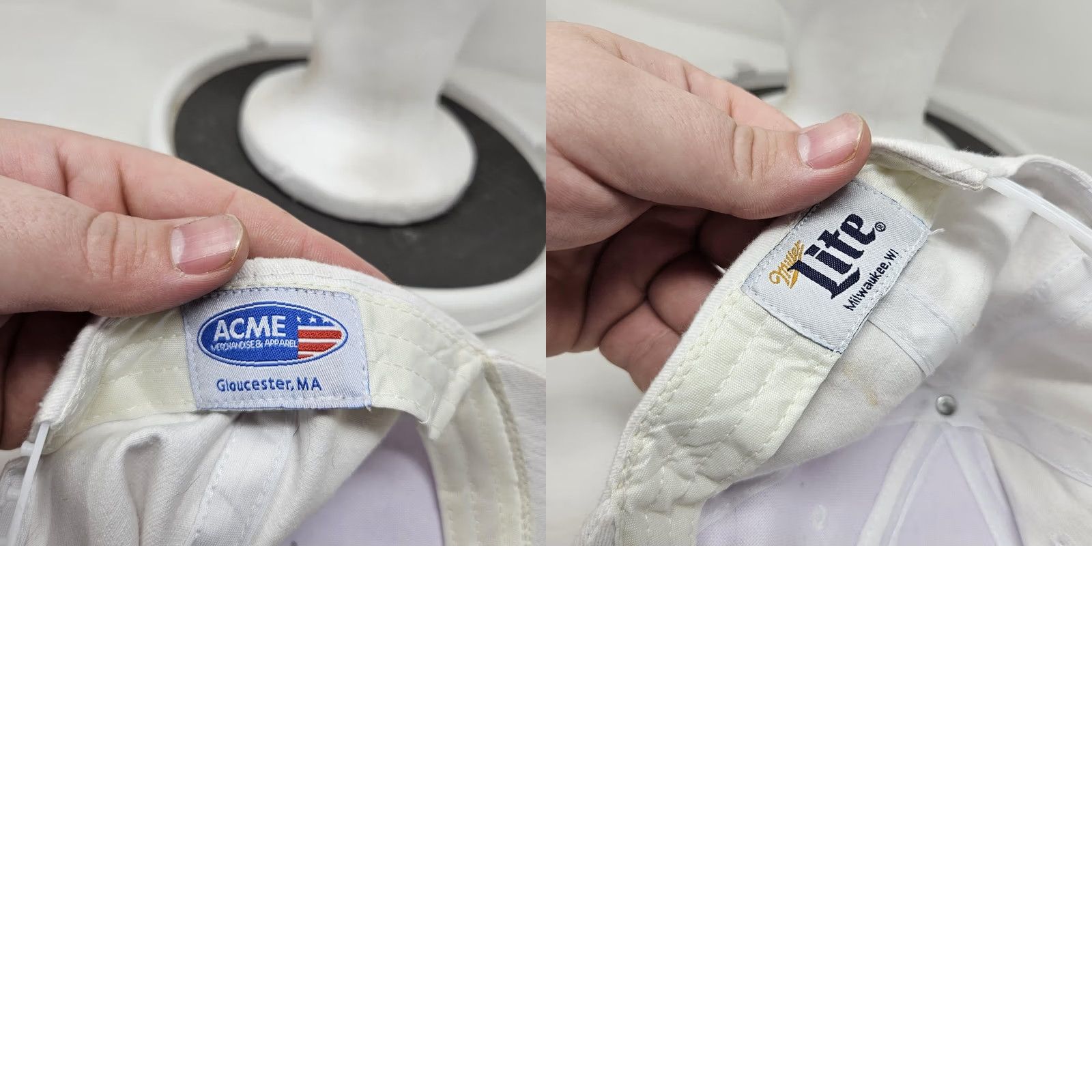 Vintage VINTAGE Miller Lite Hat Cap Snap Back White Beer Advertising Promo Mens 90s Adjustable One Size Men Baseball Cap Size ONE SIZE - 8 Thumbnail