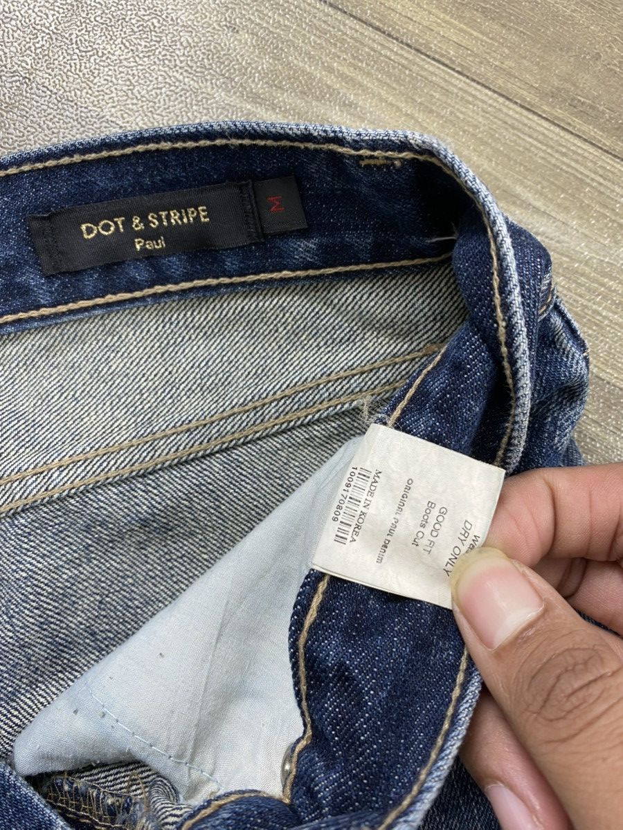 If Six Was Nine 2000s Dot & Stripe Distressed Punk Lgb Style Flared Jeans Size US 30 / EU 46 - 10 Thumbnail