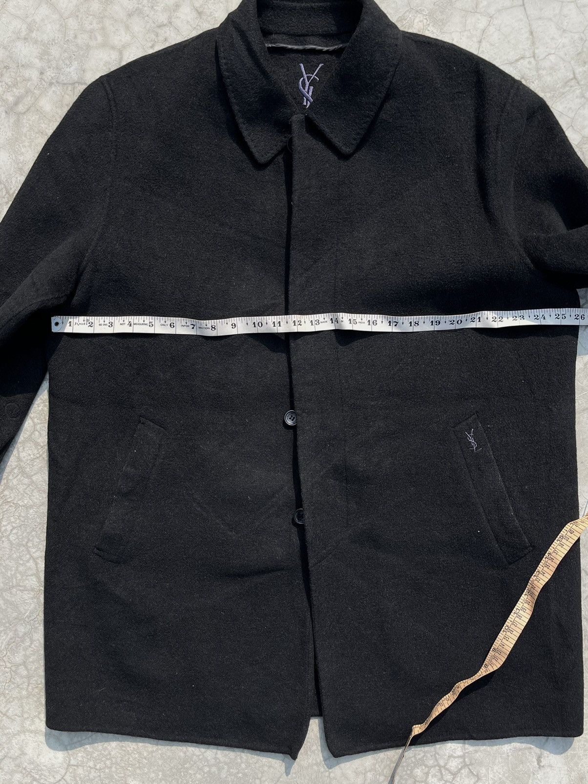 Yves Saint Laurent YVES SAINT LAURENT HEAVY WOOLLEN COAT Size US M / EU 48-50 / 2 - 11 Thumbnail