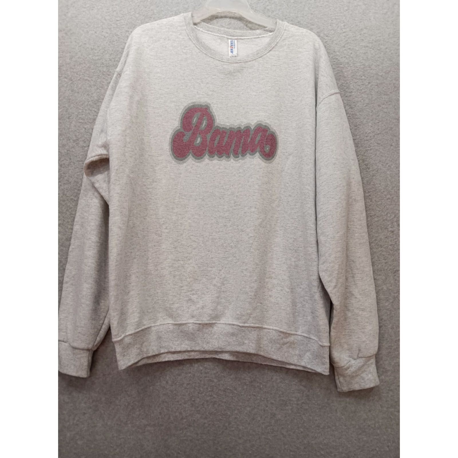 Jerzees BAMA University of Alabama Crimson Tide Sweatshirt Size L Light Gray Jerzees Size US L / EU 52-54 / 3 - 2 Thumbnail