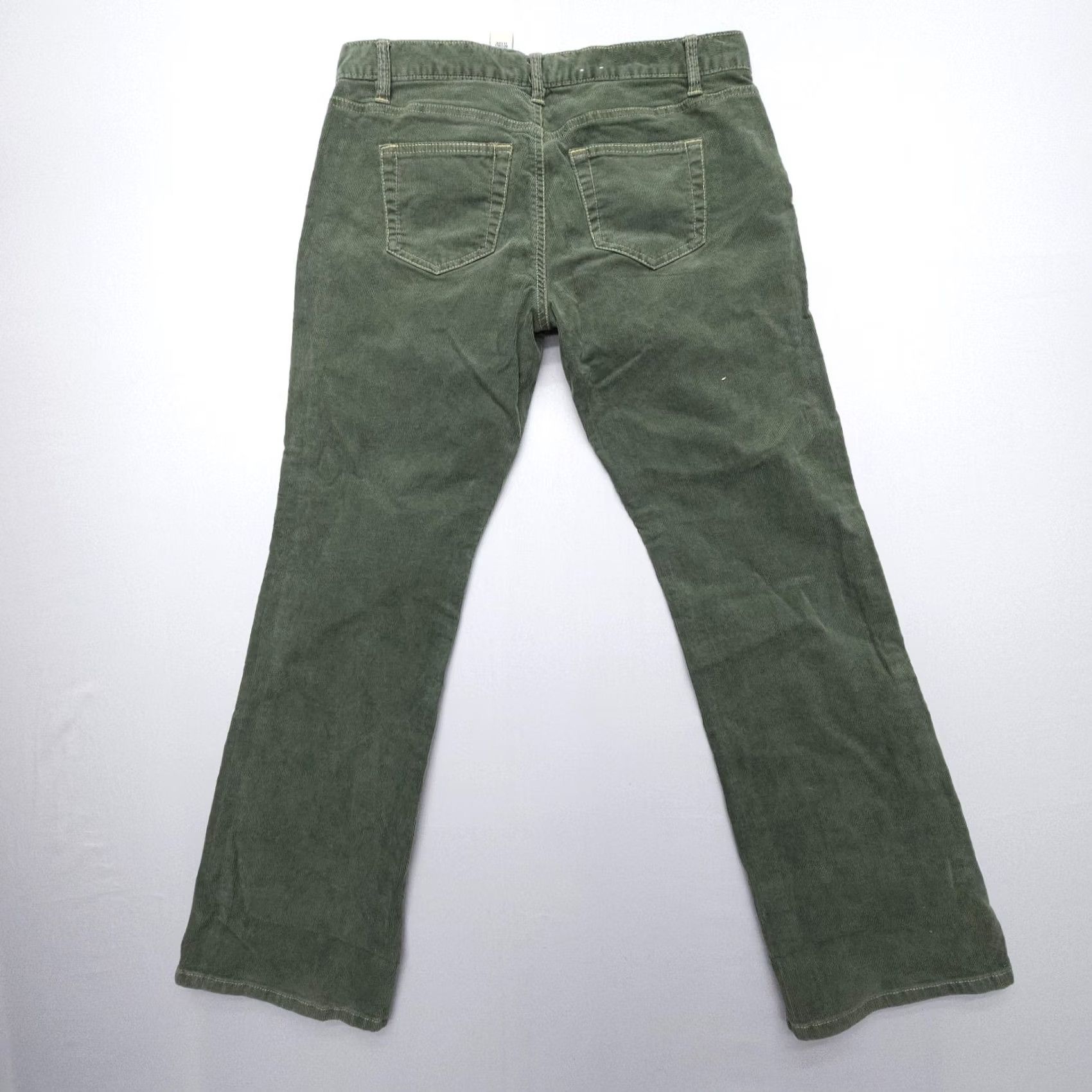 Old Navy VINTAGE Old Navy Low Rise Bootcut Corduroy Pants Womens 4 Short Green Y2K 2005 Size 27" / US 4 / IT 40 - 2 Thumbnail