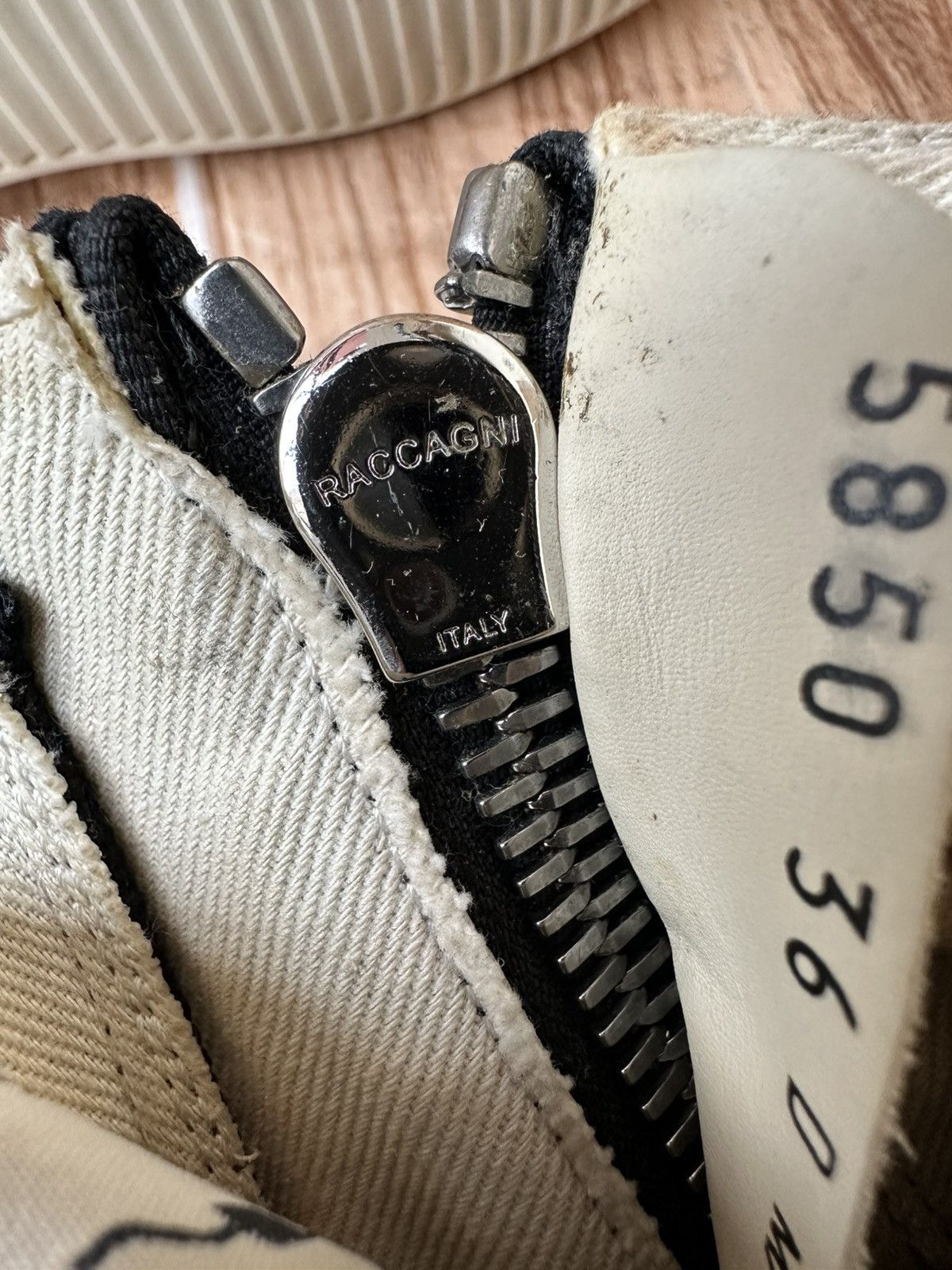 Rick Owens Rick Owens DRKSHDW Canvas Ramones Black Milk hightops Size US 6.5 / IT 36.5 - 19 Thumbnail