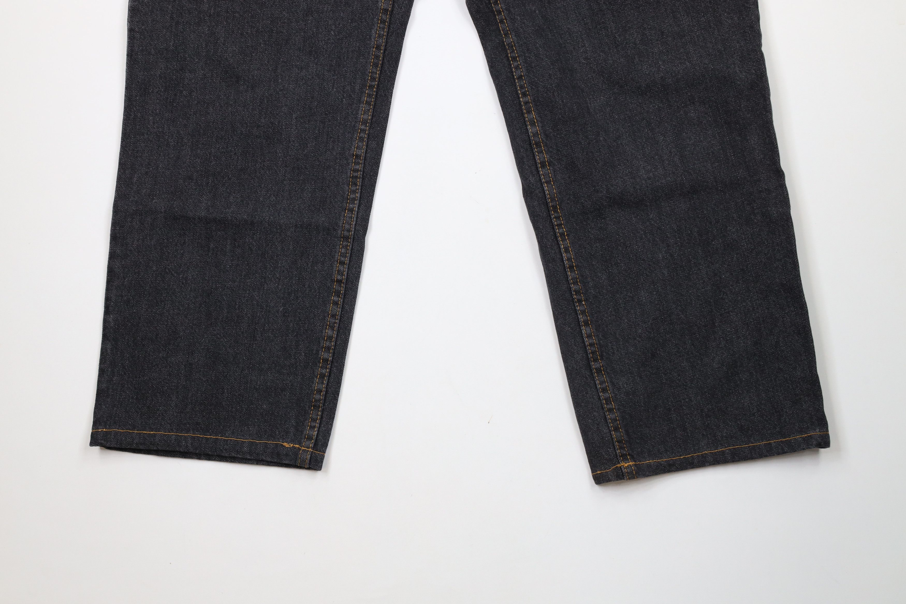Eddie Bauer × Vintage Vintage 90s Eddie Bauer Loose Fit Wide Leg Denim Jeans Black Size US 38 / EU 54 - 4 Thumbnail