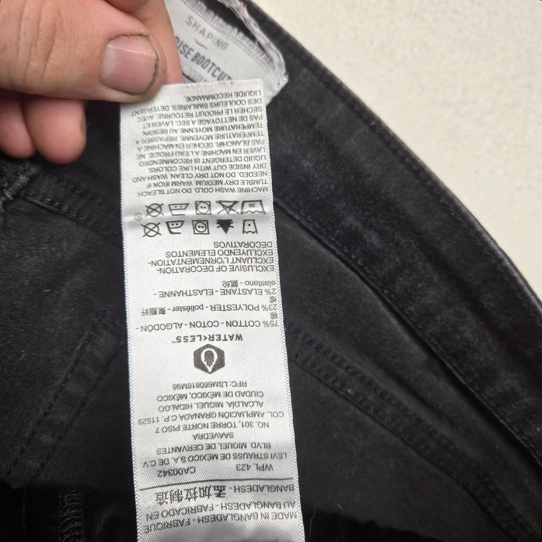 Levi's Levi's Women's Jeans Signature Mid Rise Boot Cut Black Denim 14 Adult Regular 14 Jeans Ladies Black 500 Series Vintage No Size 36" / US 14 / IT 50 - 4 Thumbnail