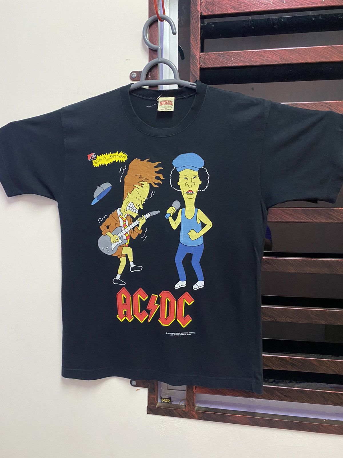 Band Tees Vintage Bootleg AC/DC X Beavis and Butt-head Tshirt | Grailed