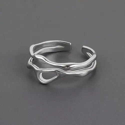 Jewelry Natsumi x Misac Abstract Silver Ring Size ONE SIZE - 4 Thumbnail