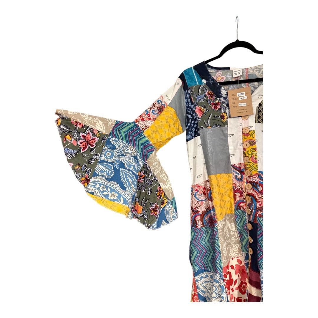 Other Ashley Taylor Boho Patchwork Cotton Dress NWT Size ONE SIZE - 4 Thumbnail