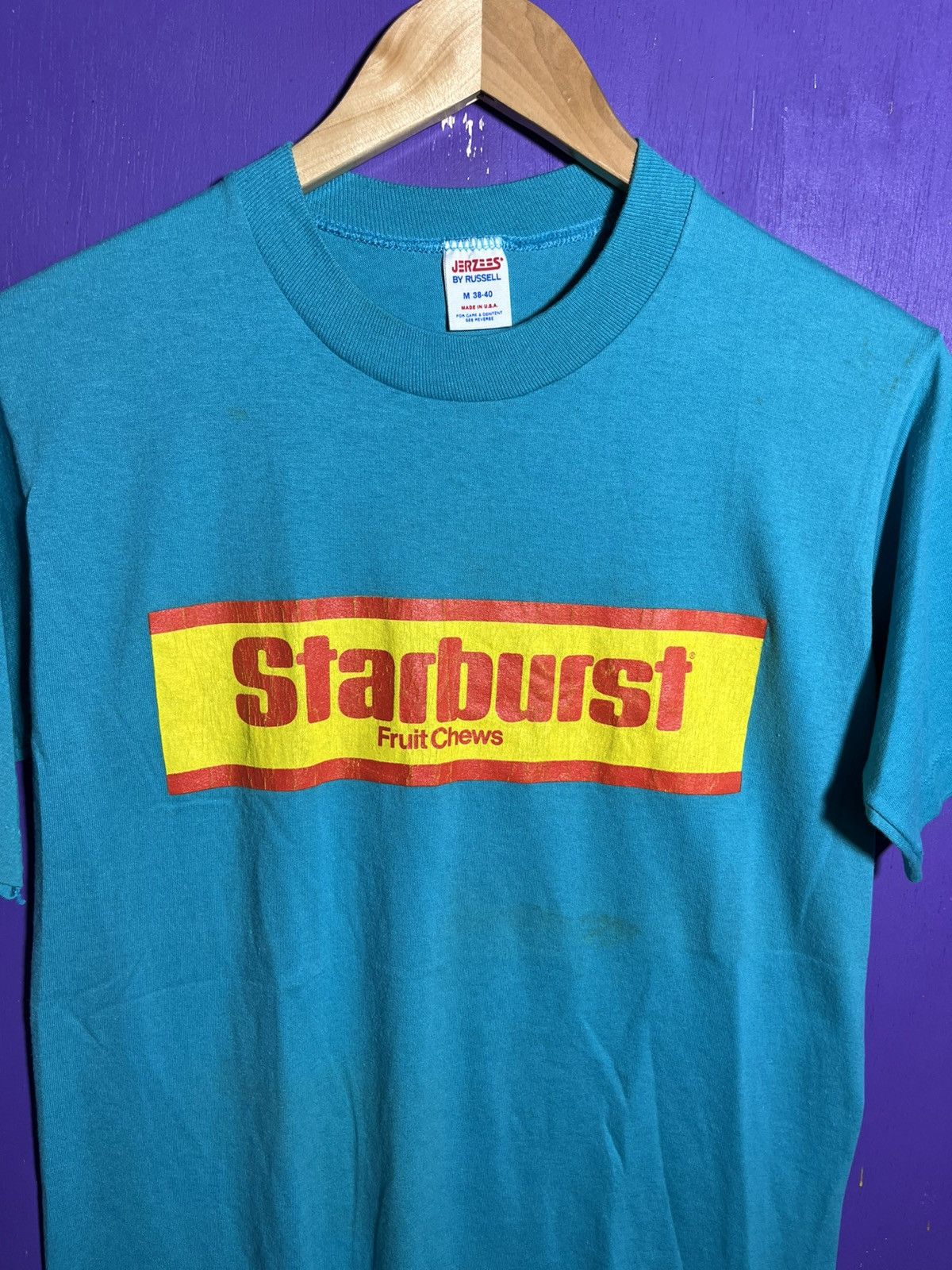 Vintage Vintage 80s Starburst candy promo t-shirt Size US M / EU 48-50 / 2 - 3 Thumbnail