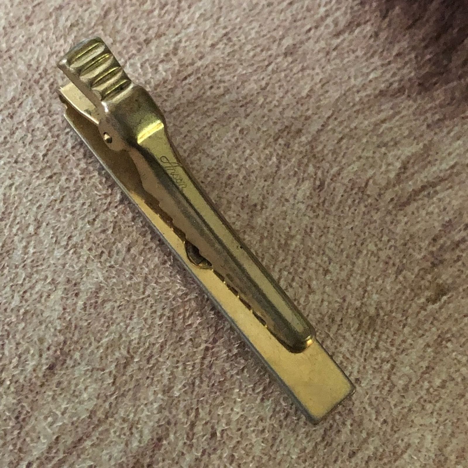 Vintage Vintage men’s Anson signed gold and silver tie bar clip Size ONE SIZE - 3 Thumbnail