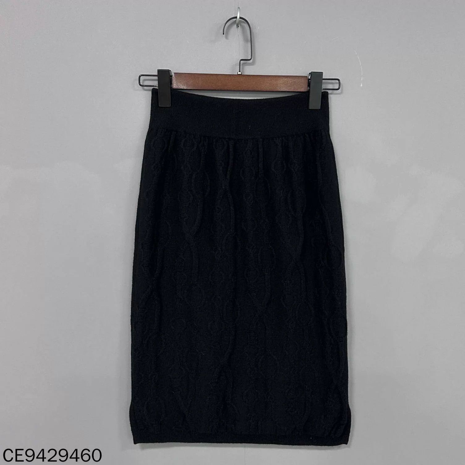 Hermes HERMES Black Pig Nose Cashmere Skirt 36 99 New Size 26" / US 2 / IT 38 - 2 Thumbnail