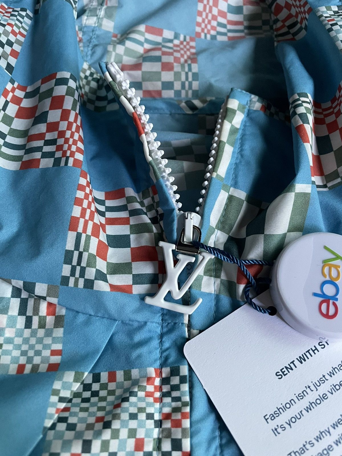 Louis Vuitton Louis Vuitton Distorted Damier Blue Windbreaker Size US M / EU 48-50 / 2 - 3 Thumbnail
