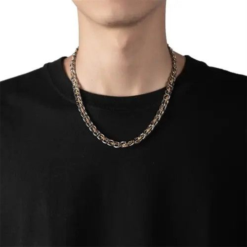 Designer × Jewelry Titanium Steel Link Chain Necklace for Men Women Size ONE SIZE - 1 Thumbnail