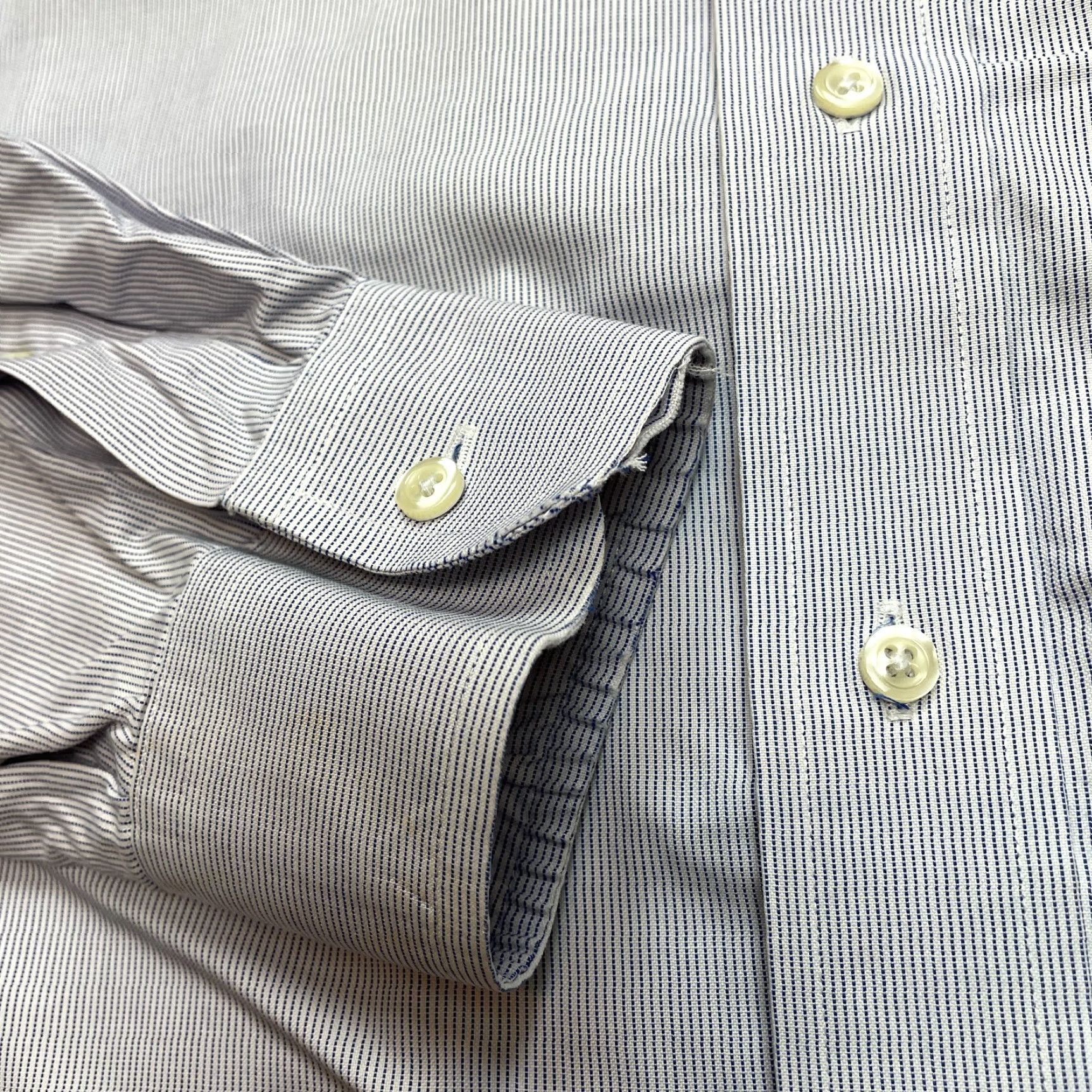 Jos. A. Bank Jos A Bank Dress Shirt Mens 16 34 Light Gray Button Up Long Sleeve Travellers Size 34R - 2 Thumbnail