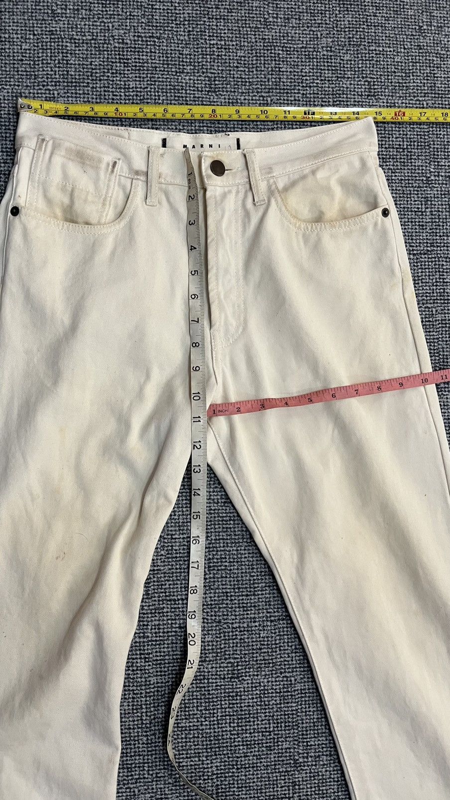 Marni Vintage Marni Denim Two Tone Colour stain jean 29 x 17 Size US 29 - 17 Thumbnail