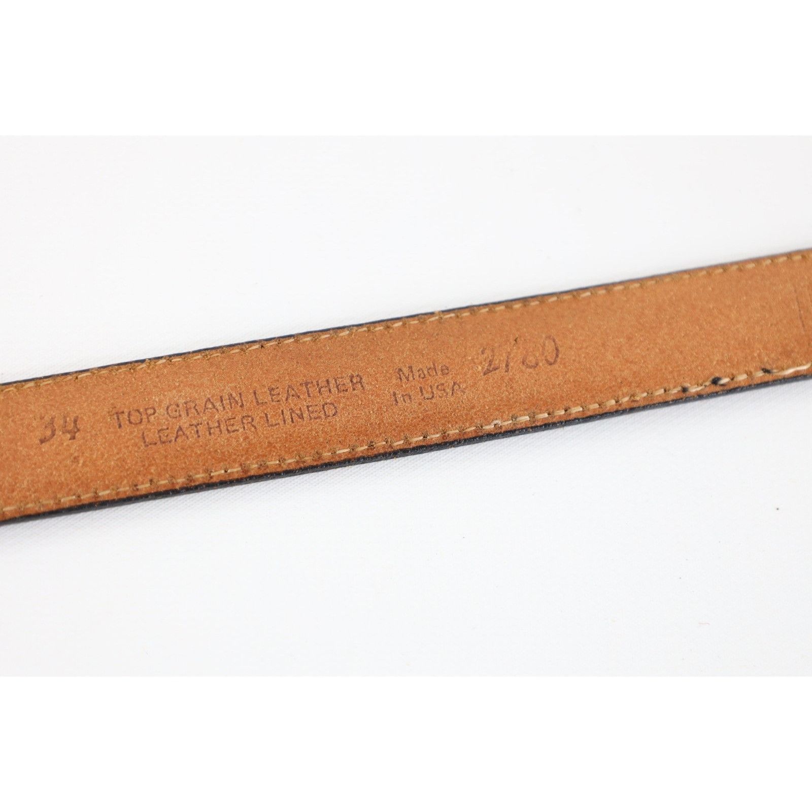 Vintage Vintage 70s 80s Streetwear Craftsmen Leather Waist Belt Size 34 - 8 Thumbnail