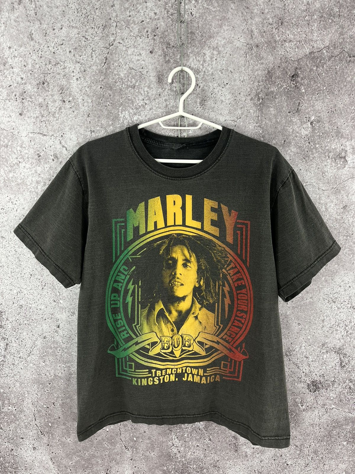 Band Tees × Bob Marley × Vintage Bob Marley Vintage 90’s Double Big Logo Heavy Cotton Size L Size US L / EU 52-54 / 3 - 1 Thumbnail
