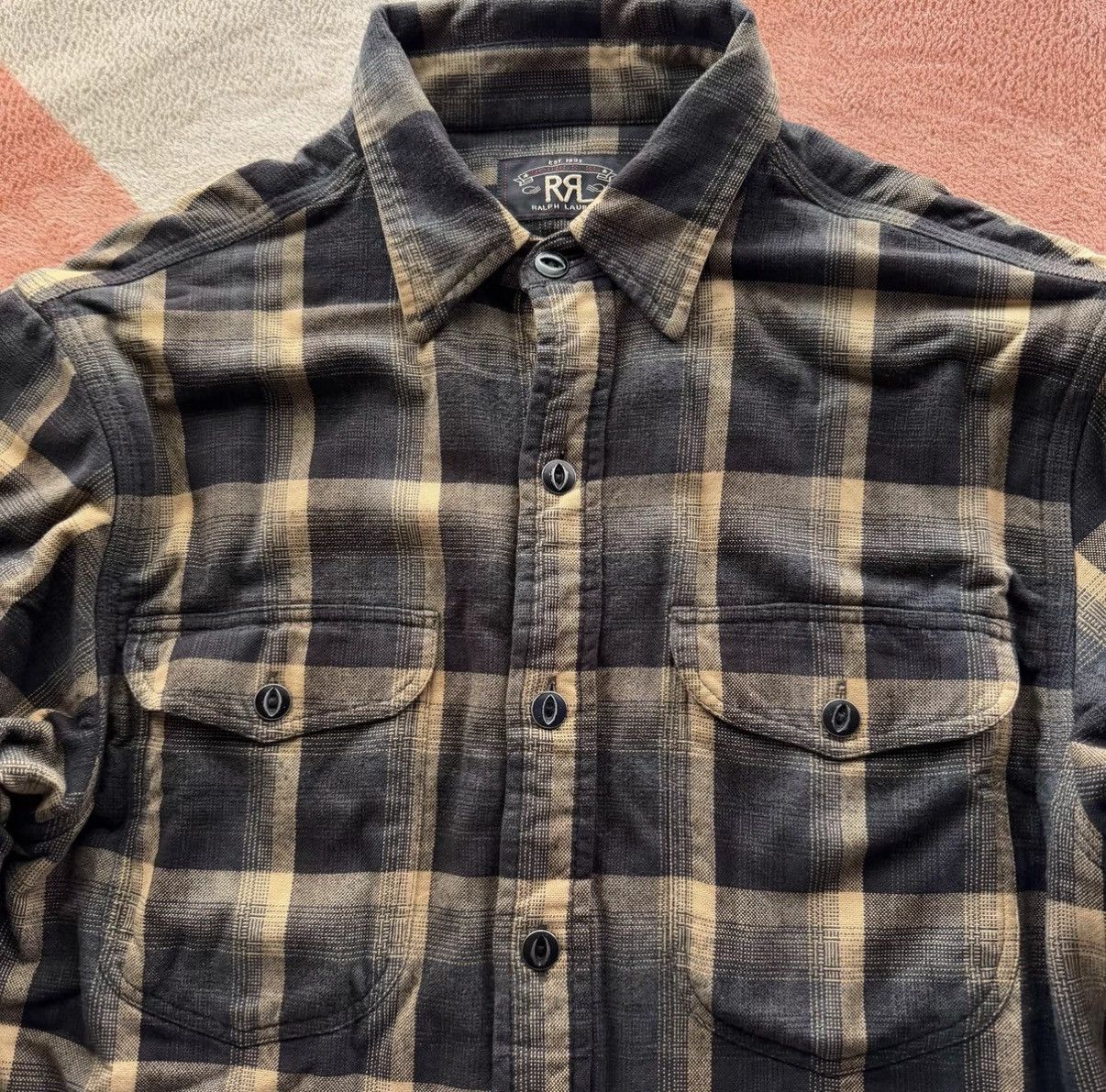 RRL Ralph Lauren Ralph Lauren Double RL RRL Double Layer Plaid Shirt K22 Size US M / EU 48-50 / 2 - 4 Thumbnail