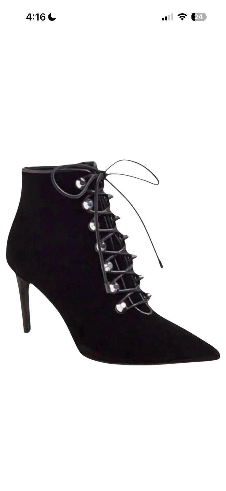 Balenciaga Balenciaga Black Velvet ankle boots Size US 8 / IT 38 - 6 Thumbnail