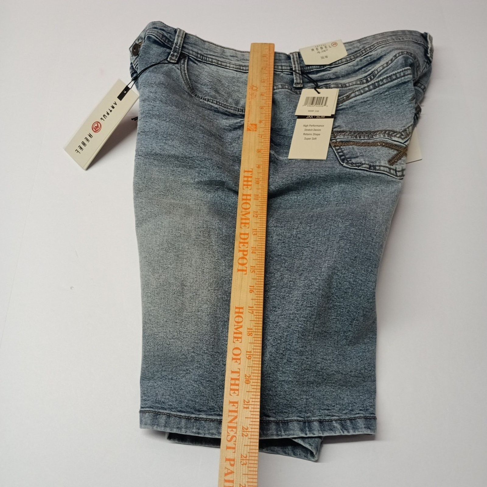 Other Artful Rebel Jean Shorts Men's 36 Denim Blue Slim Fit NWT Size US 36 / EU 52 - 7 Thumbnail