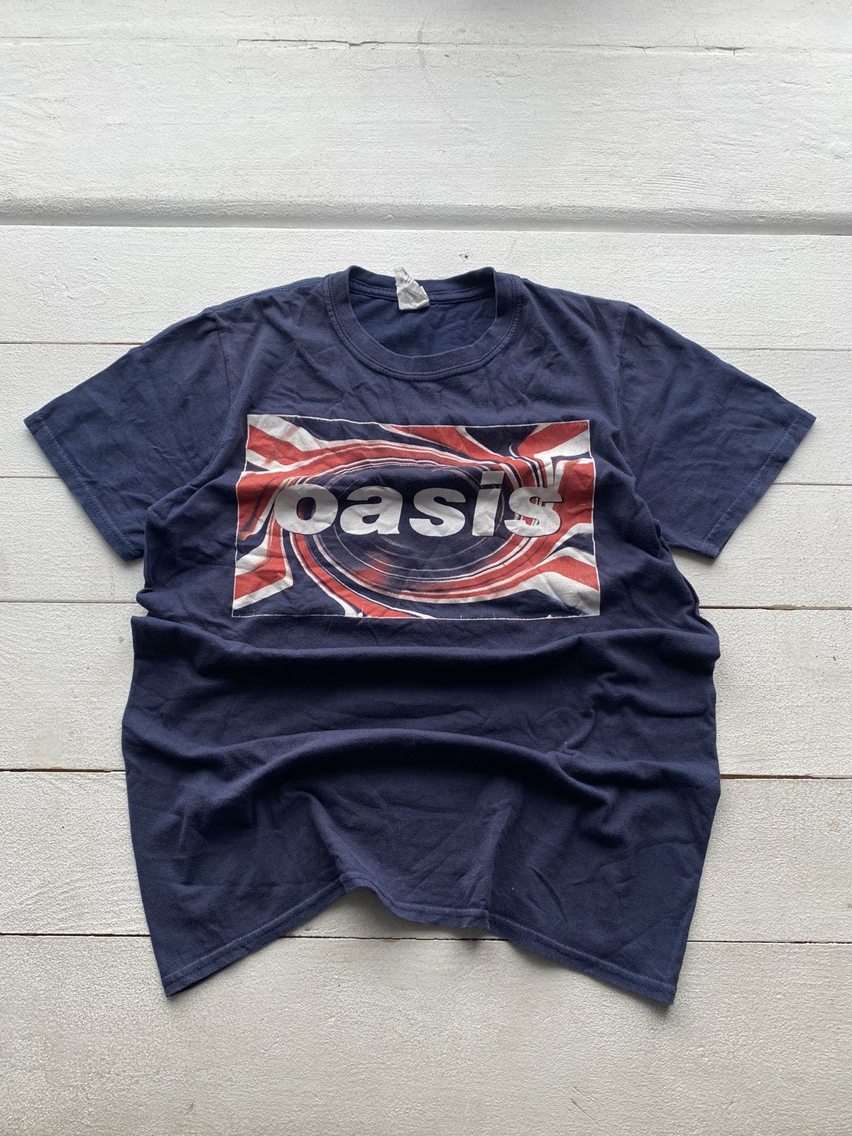 Band Tees × Vintage 🔥00s Oasis Band Blue Mens Shirt Size US S / EU 44-46 / 1 - 1 Thumbnail