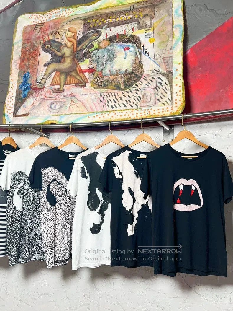 Saint Laurent Paris YSL SLP Men's Blood Tooth Print T. Size US S / EU 44-46 / 1 - 2 Thumbnail