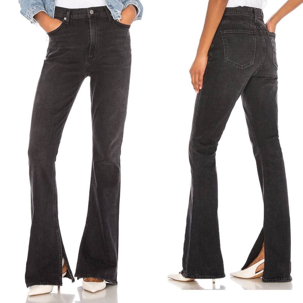 image of New Citizens Of Humanity Georgia High Rise Bootcut Jeans in Grey, Women's (Size 32)