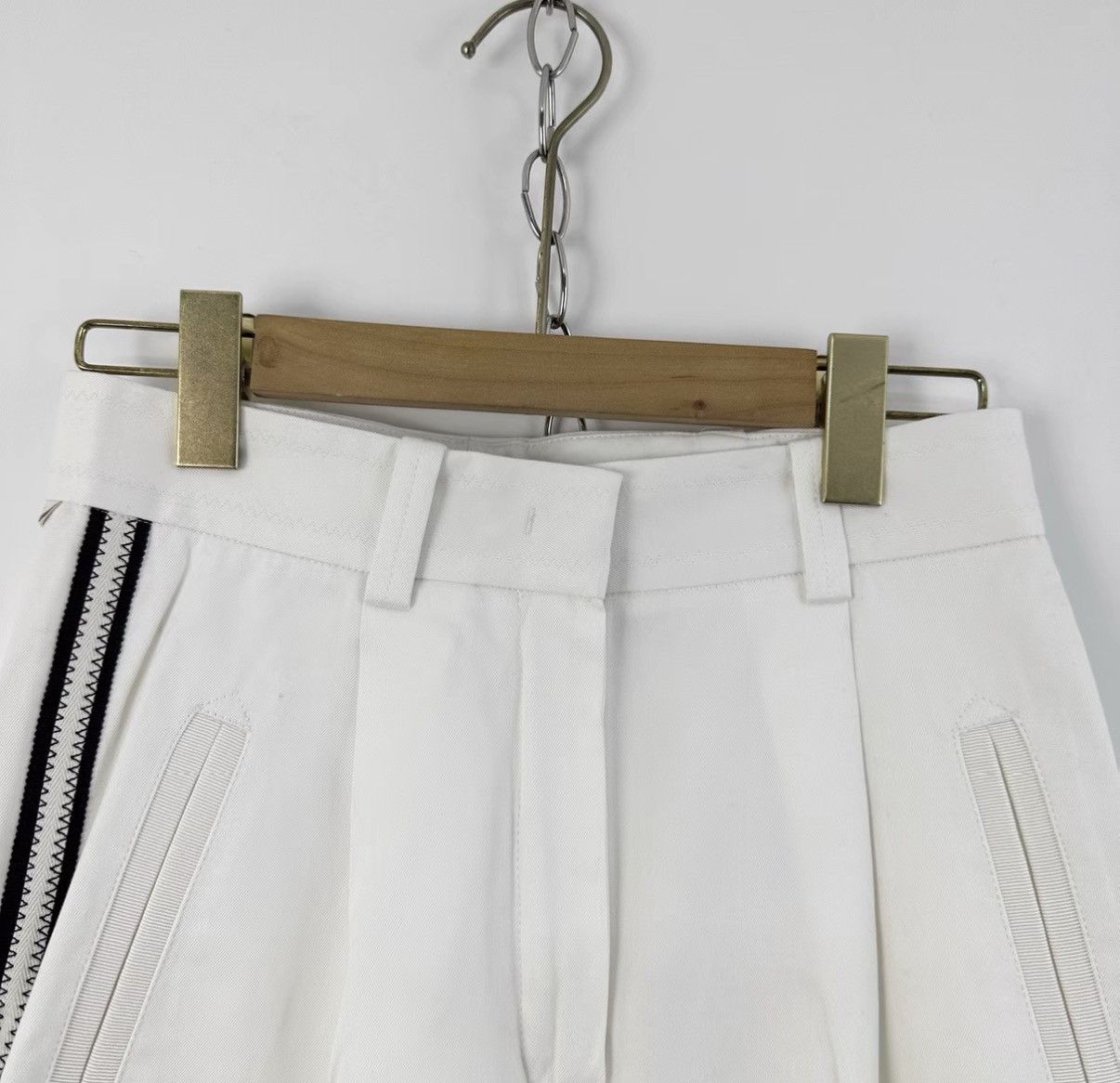 Moncler Moncler White Side Stripe Pants K12 Size 27" / US 4 / IT 40 - 3 Thumbnail