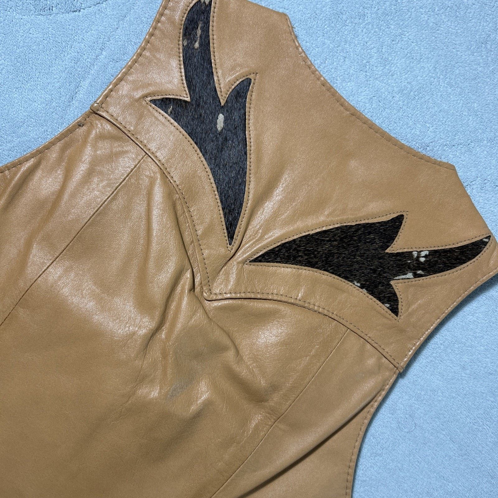 Wrangler Golden Collection Pioneer Wear Leather Vest Womens 8 Sml Size M / US 6-8 / IT 42-44 - 19 Thumbnail