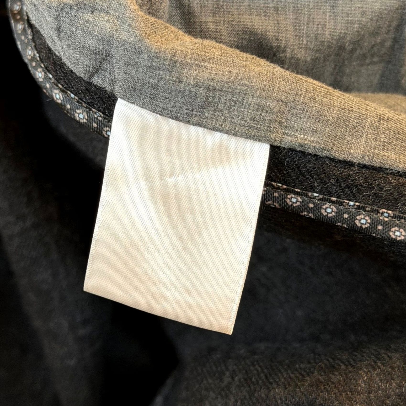 Cremieux Cremieux Collection Blazer Sport Coat XL Gray Windowpane Plaid Wool Blend Notch Lapel Two-Button Elbow Patch Pocket Patch Front Business Casual Mens Size 46R - 5 Thumbnail
