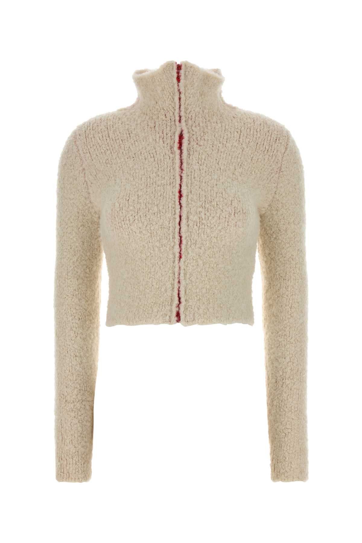 Diesel Ivory Stretch Alpaca Blend Cardigan Size L / US 10 / IT 46 - 1 Thumbnail