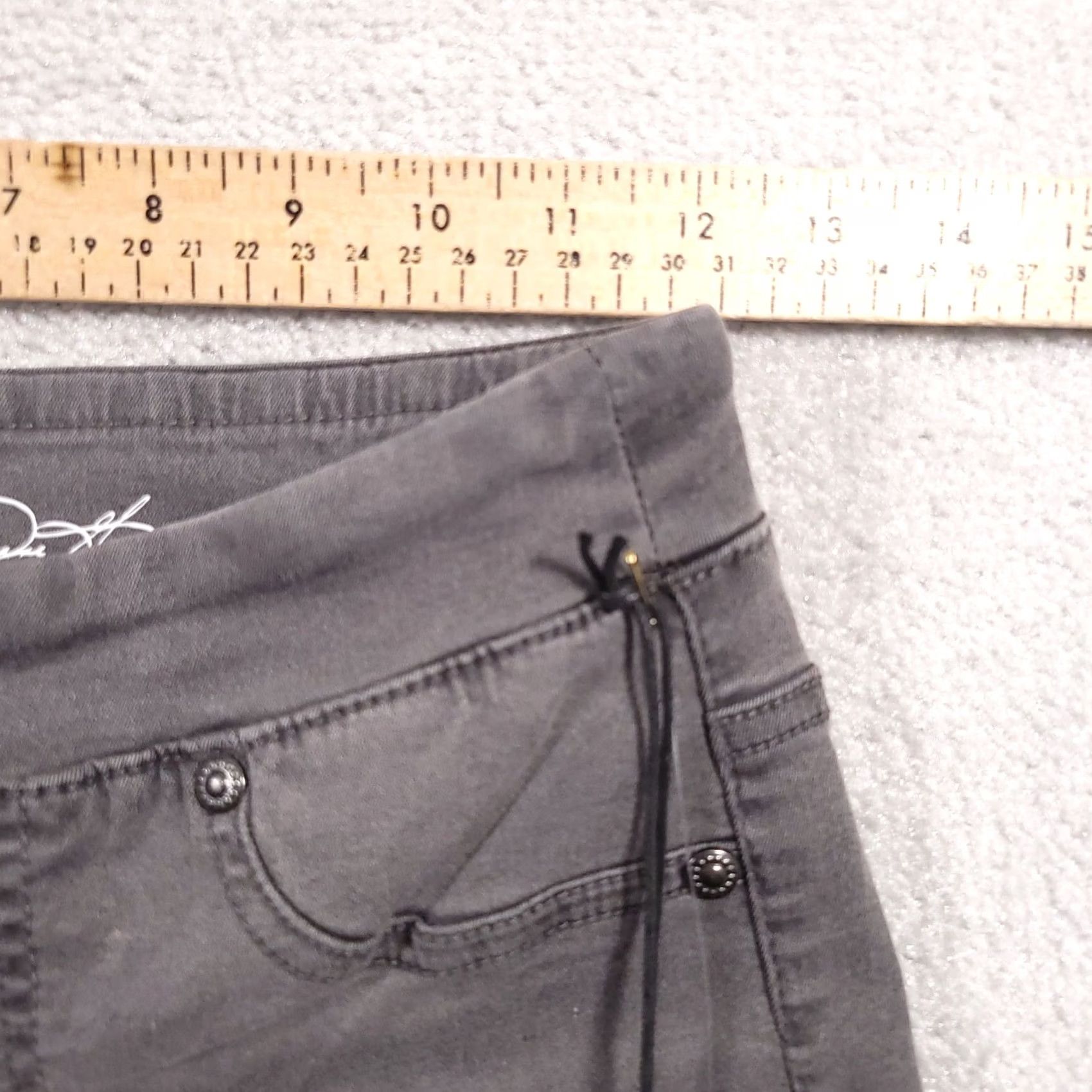 Denime Diane Gilman DG2 Denim Capri Pull-On Jeans Women XXS Gray Stretch Mid-Rise Size 42" / US 20 - 7 Thumbnail