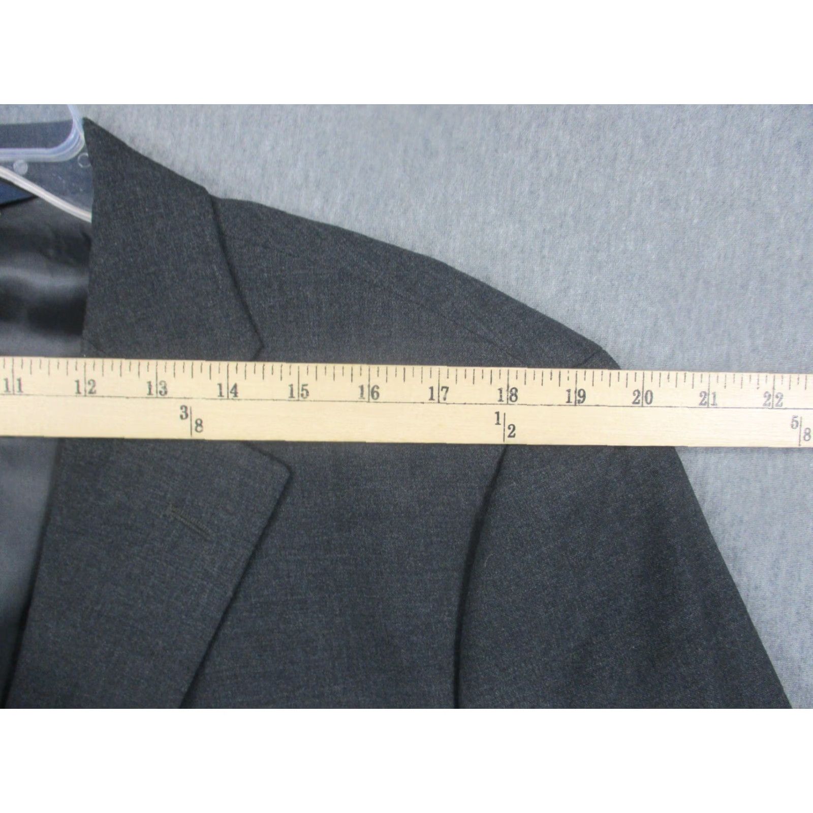 Brooks Brothers Brooks Brothers Blazer Mens 41L Gray Two-Button Stretch Wool Suit Jacket 346 Regular Long Wool Spandex Notch Lapel Two-Button Front Closure Size 42R - 6 Thumbnail
