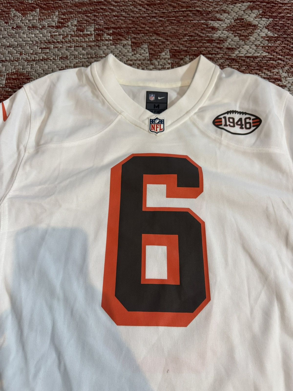Nike Baker Mayfield Cleveland Brown Jersey White Nike M Brand New Size US M / EU 48-50 / 2 - 3 Thumbnail
