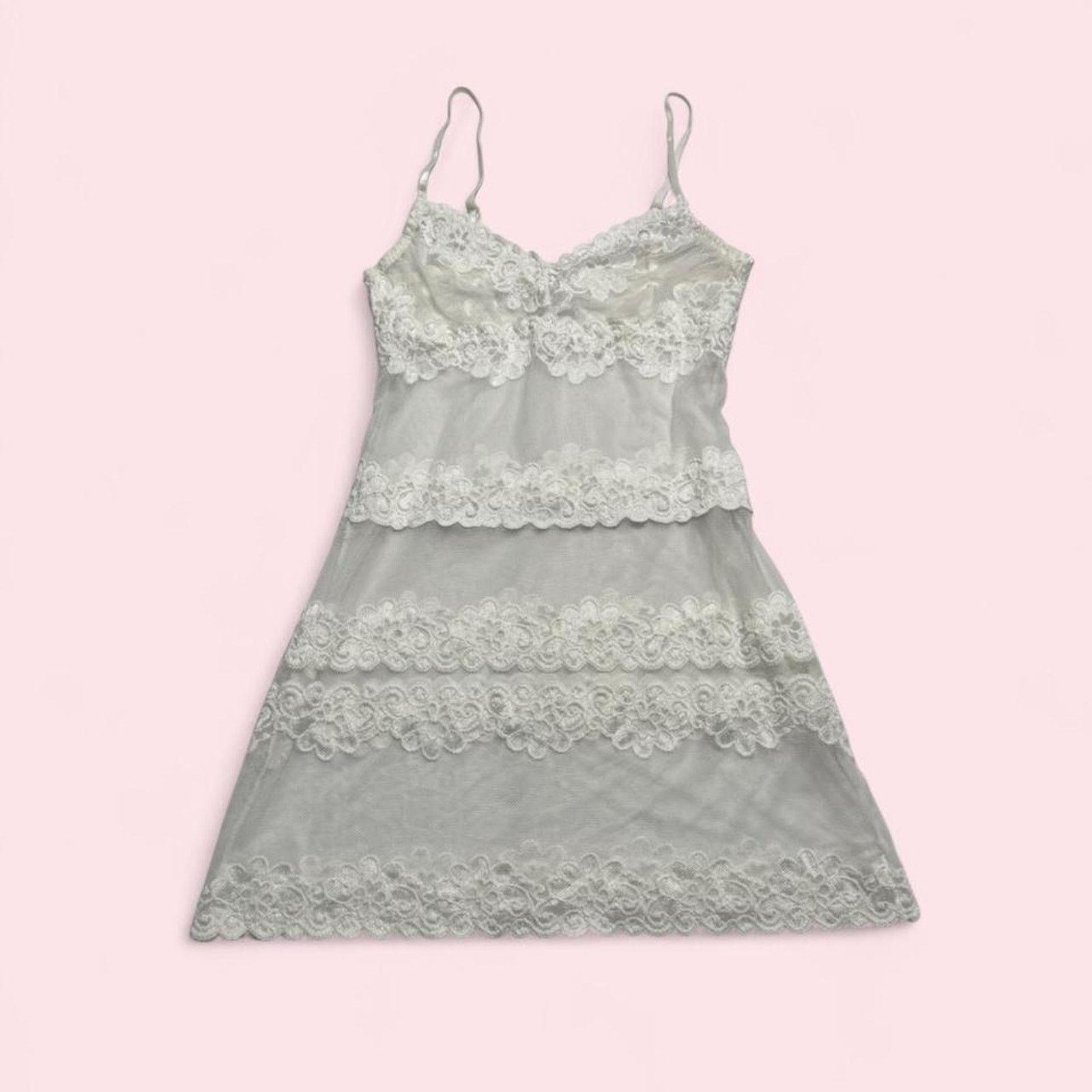 Other White lace sheer Rampage mini dress With straps size medium Size M / US 6-8 / IT 42-44 - 3 Thumbnail