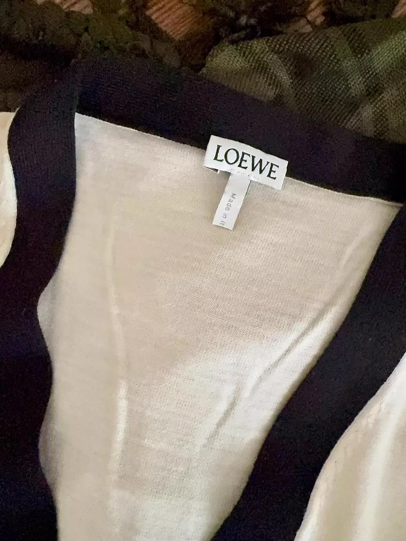 Loewe Loewe White knitted cardigan Size S / US 4 / IT 40 - 3 Thumbnail