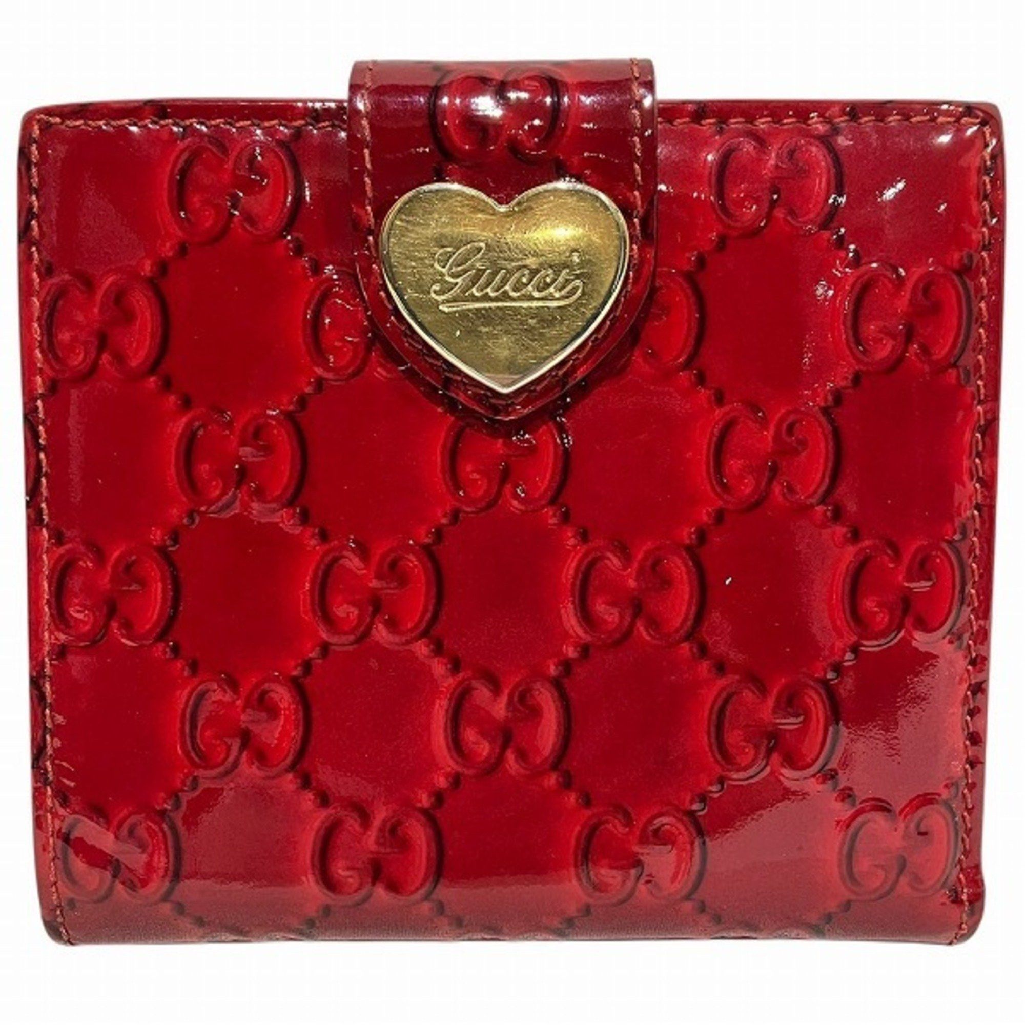 GUCCI 203549 4276 Enamel Bi-fold Wallet for Women